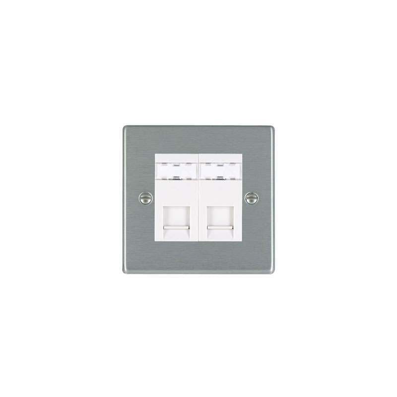 Hamilton Hartland 2 Gang RJ12 Outlet-Unshield WH