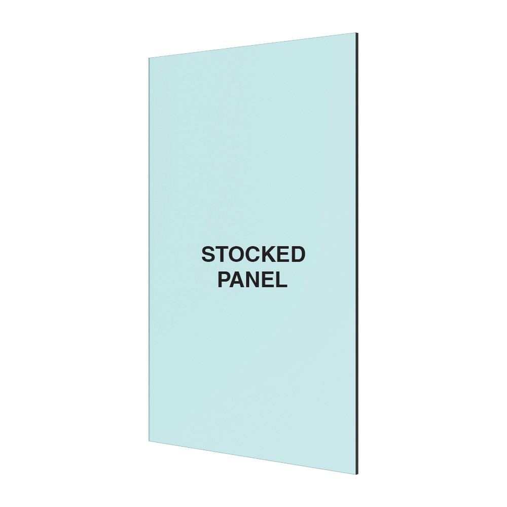 10mm Clear Float Toughened Glass Panel 600 x 1024mm with dubbed corners