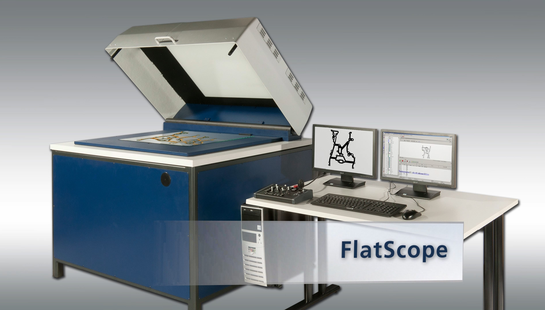 2D measurement of profile sections made of plastic or aluminum