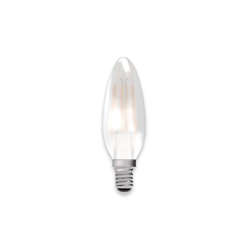 Bell Non-Dimmable Satin LED Filament Candle E14 2700K 3.3W