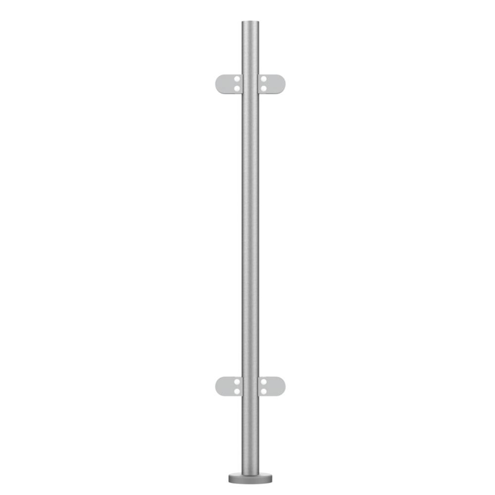 42.4mm Mid Rail with Welded Base & Cover4 x Clamps, Without Top, 1100mm High