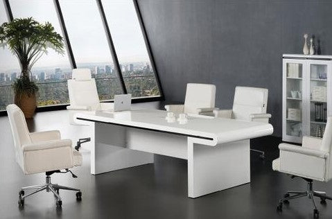 Providers Of Luxury Gloss White Executive Boardroom Meeting Room Table - 2000mm / 2200mm / 2400mm - 0992C North Yorkshire