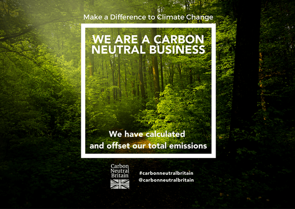 We Are Proud To Be a Carbon Neutral Business 