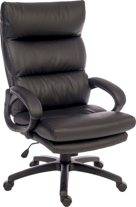 Providers Of Soft Padded Black Leather Look Office Chair - LUXE UK