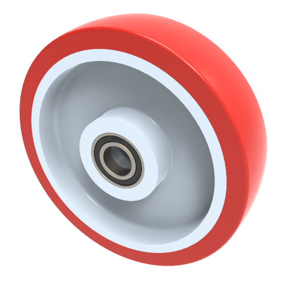 Polyurethane Nylon 200mm Ball Bearing Wheel 700kg Load