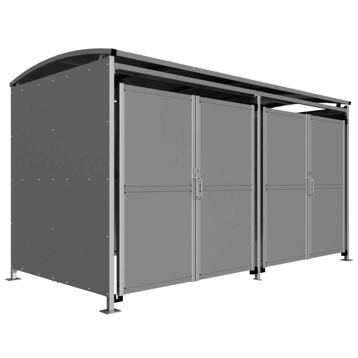 MM2 Shelter C/W Clad Doors - Galvanised