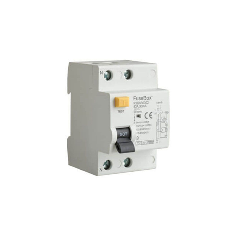 Fusebox Double Pole Type B 63A 30mA RCD