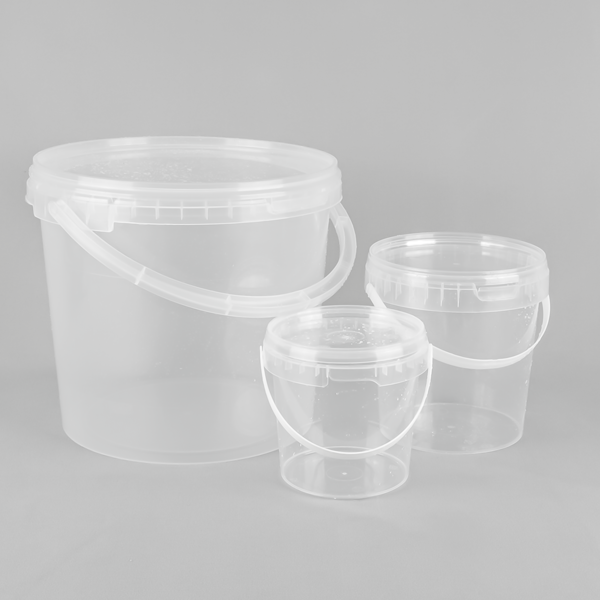 Round Transparent Plastic Buckets/Pails 