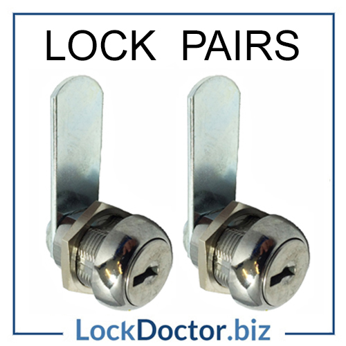 PAIRS of 16mm Mastered Camlocks for 2 Door Lockers