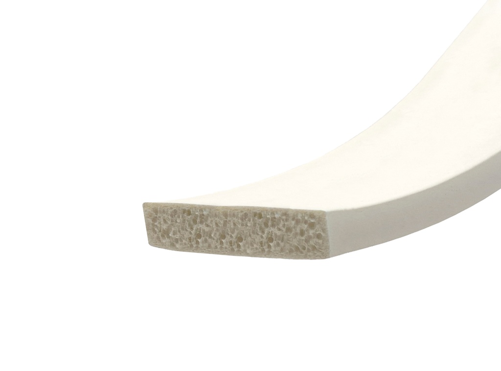 White Expanded SIL16 Silicone Strip (Skinned on 4 Sides) 25mm x 6mm