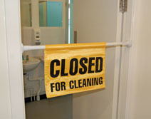 Stockists Of Hanging Door Safety Sign For Professional Cleaners