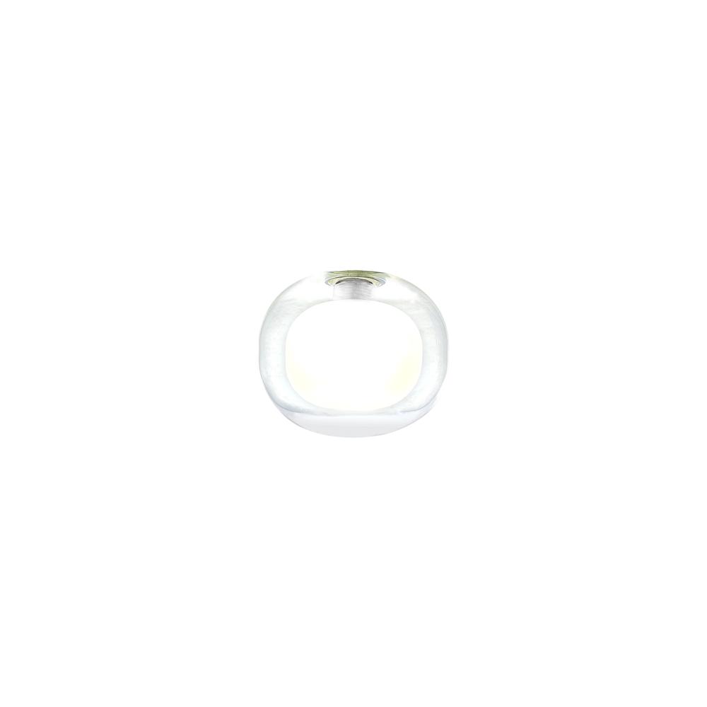 Luxuria Apex 120x100mm Flattened Round Clear With Inner Frosted Globe (M) Glass Shade