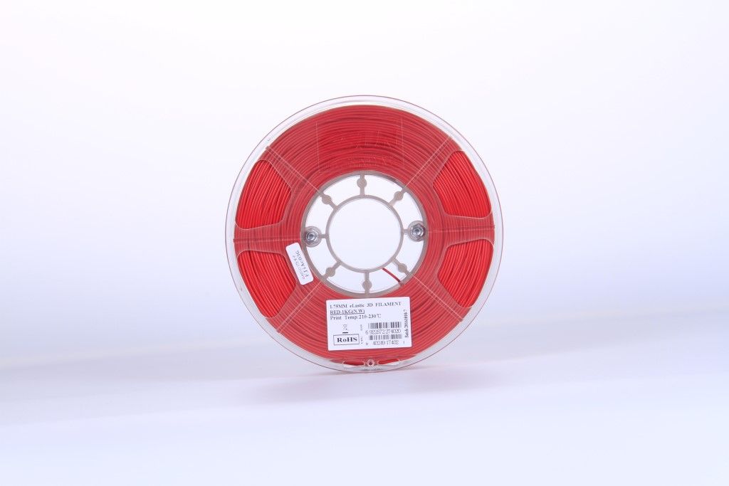 eSUN eLASTIC TPE 83A Red 1.75mm Flexible 3D Printing filament 1Kg