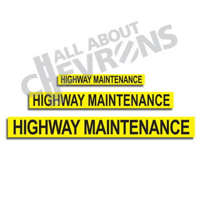 Highway Maintenance Sign - Self Adhesive