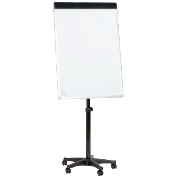 Magnetic 5 Castor Whiteboard with Flipchart Clamp
