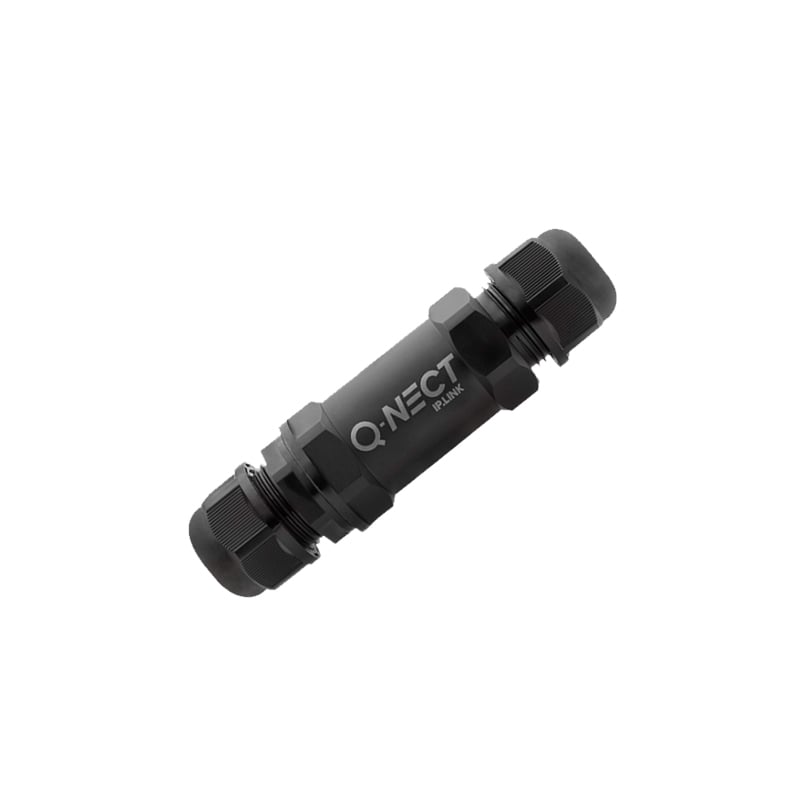 Unicrimp Q-Nect 5 Pole 2 Way 24A IP68 Inline Connector Black