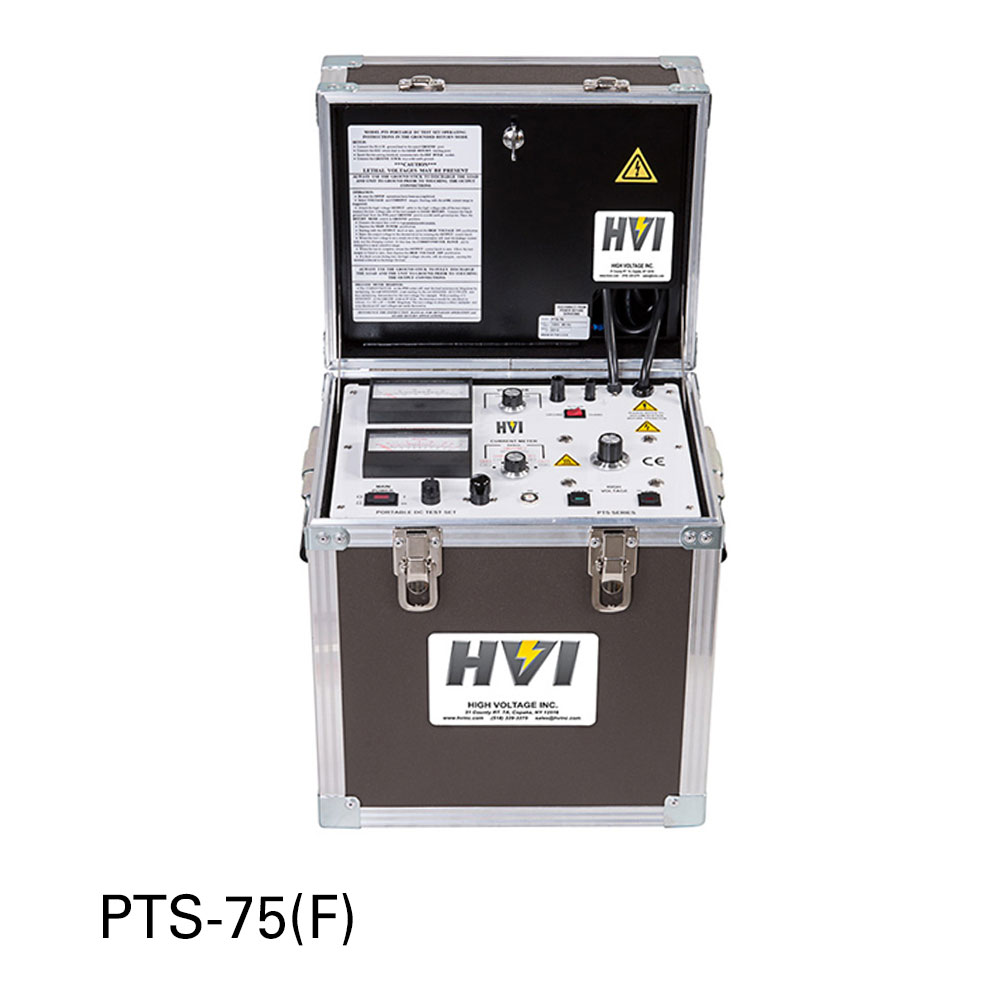 PTS-75(F) COMBINATION 2 IN 1 DC TEST SET INSULATION RESISTANCE (MEGOHMMETER) AND DIELECTRIC STRENGTH (HIPOT) 0 - 75 kV @ 10 mA