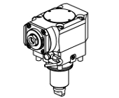 Axial geared-up driven tool H&#61;65mm - ratio 1:2