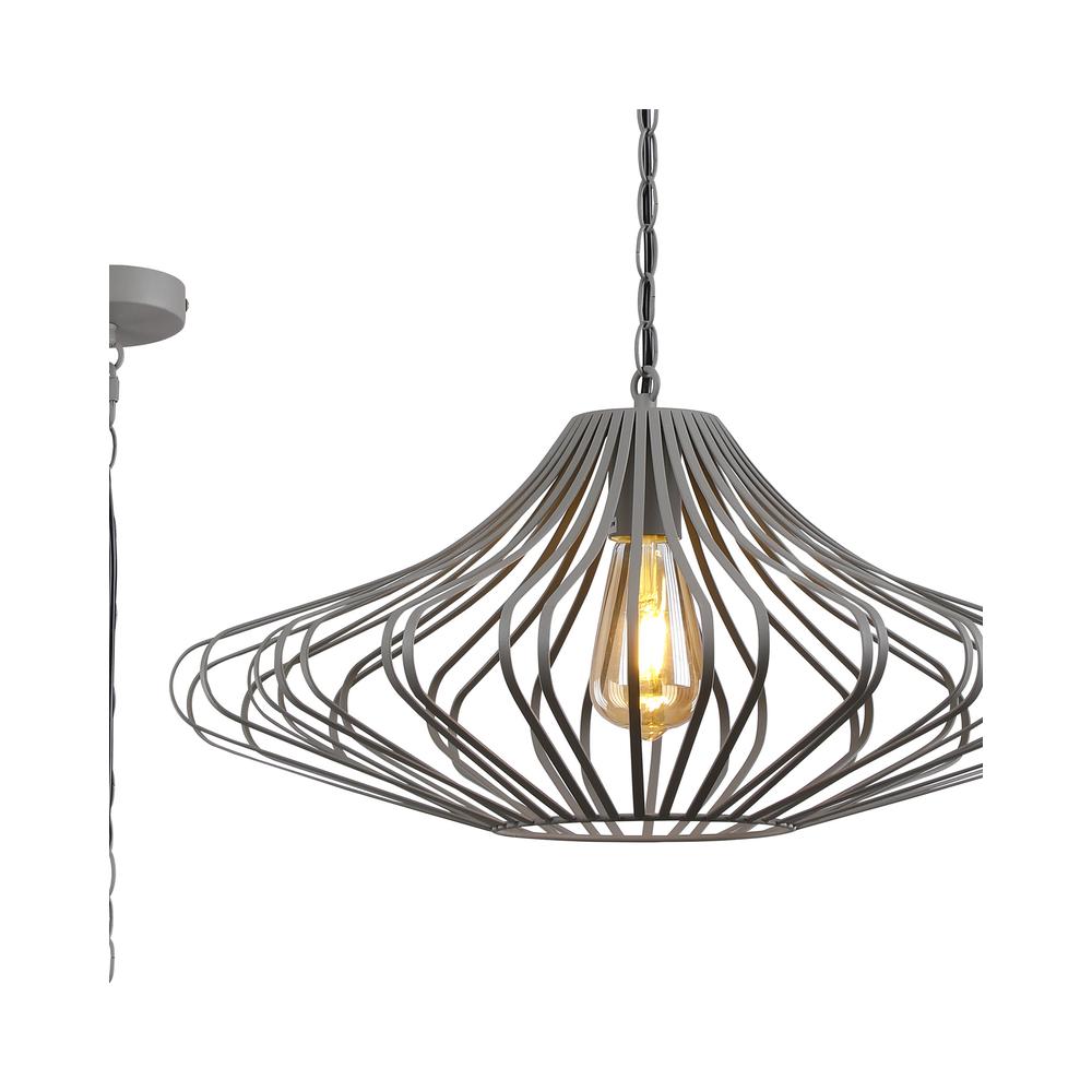 Luxuria Shabeatris 51cm Pendant Light E27 Sand Grey