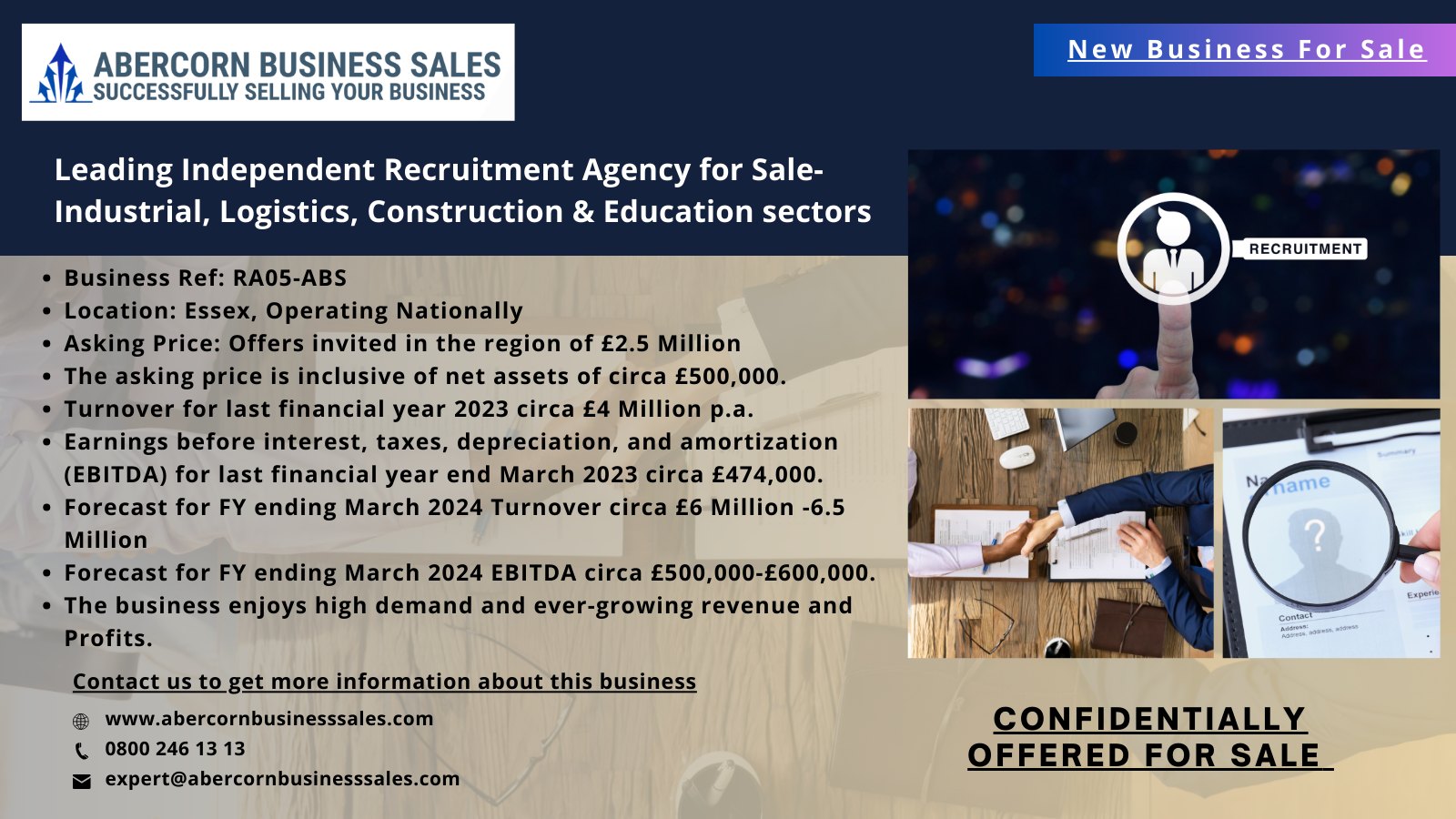 RA05-ABS - Leading Independent Recruitment Agency for Sale