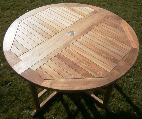 Round Teak Gateleg Table 120cm