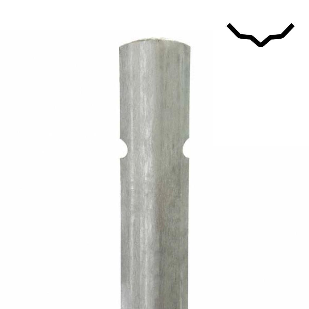 1.8m High Palisade Pale Round & NotchedGalvanised 'D' 3.0mm Pales