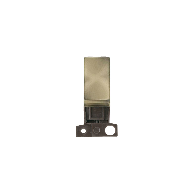 Click MiniGrid Ingot 10AX 13A DP Resistive Switch Module Antique Brass