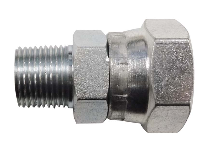 BURNETT & HILLMAN Straight Adaptor &#45; BSPT Male &#47; BSPP Swivel Female