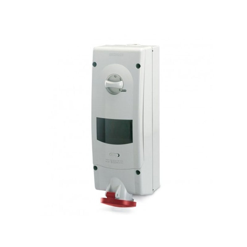 Scame 567.3286 Switched Interlock Socket IP44 IP Rating With Modular Space Interlock Type 415V Volts