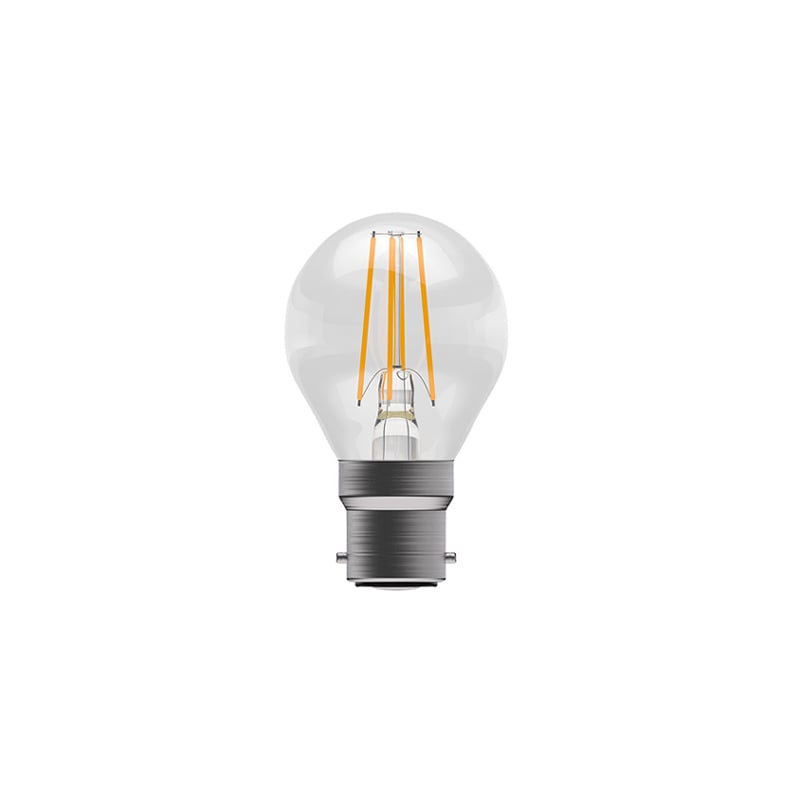Bell Dimmable Round Clear LED Filament Bulb B22 2700K 3.3W