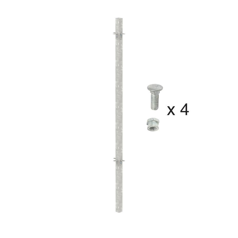 1500mm High Bolt Down 3-Way Post - 60x60Includes Cleats & Fittings - Galvanised