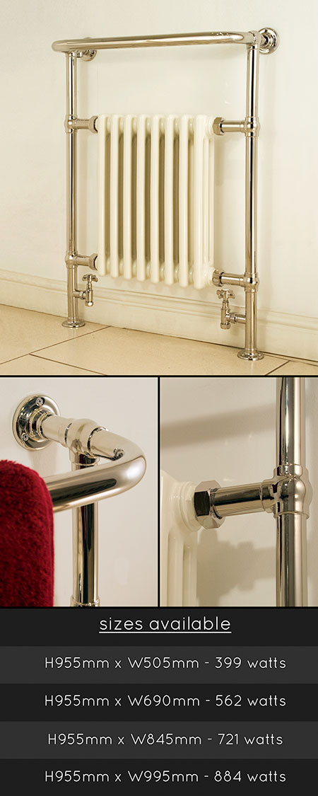 Edwardian Nickel Towel Warmer (112EE)