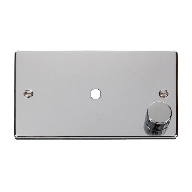 Click Deco 1 Gang Dimmer Mounting Unfurnished Plate and Knob (1000W Max) Polished Chrome