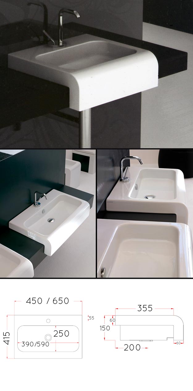 Nouveau White Elle Work Top Sink (15D)