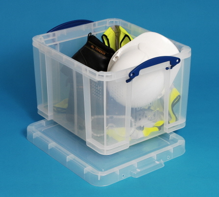 35 Litre Clear Really Useful Plastic Storage Box