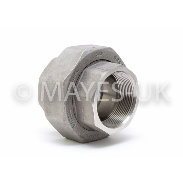2" 3000 (3M) BSPT             
Union
A182 316/316L Stainless Steel
Dimensions to BS 3799
Dimensions to MSS-SP-83