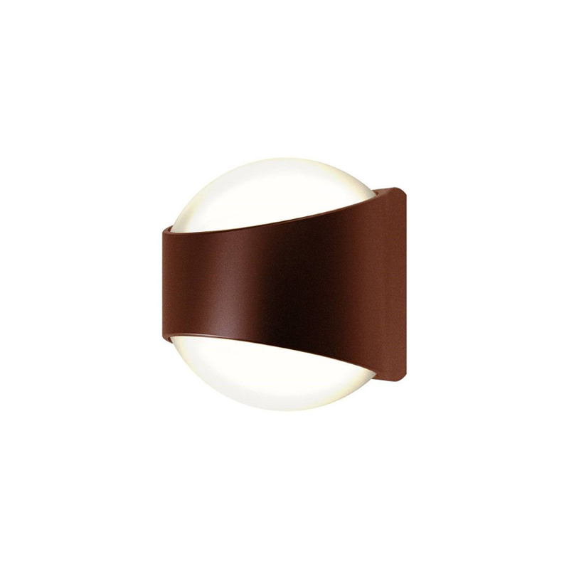 Ansell Misano Curve IP65 Bi-Directional Wall Light 3000K Rust