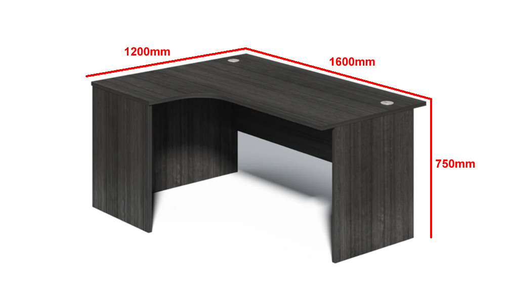 Specialising In Modern Left Hand Grey Oak Home Office Desk - 1600mm or 1800mm - DG-D01-L UK