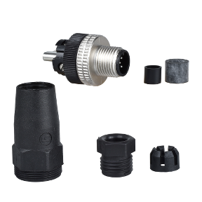 XZCC12MDM50B male, M12, 5-pin, straight connector - cable gland Pg 7