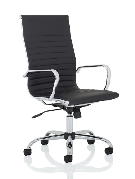 Nola High Back Modern Office Chair - Black or White Option UK