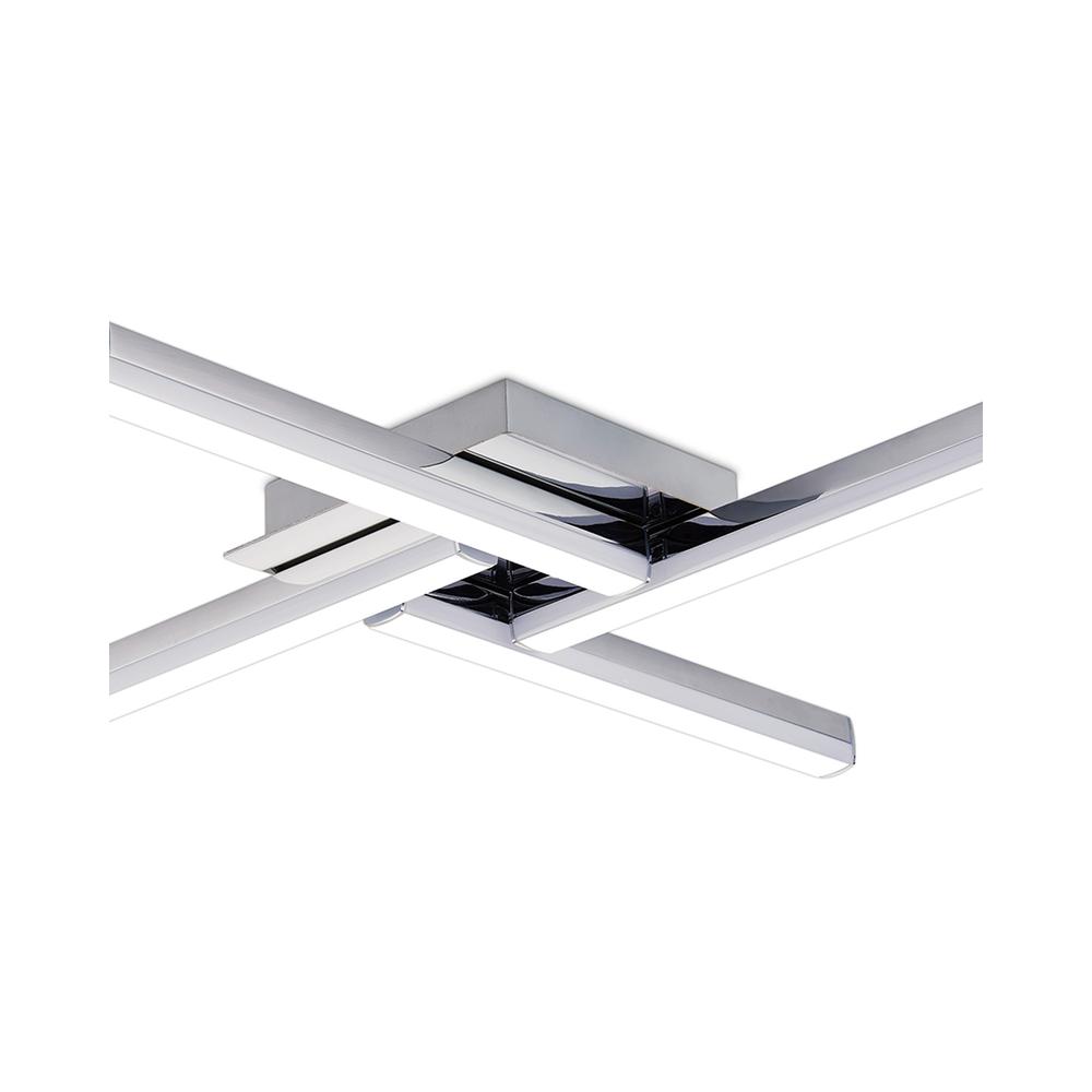 Luxuria Beckett 4 Flush Ceiling 4x6W LED 4000K 2210lm IP44 Polished Chrome