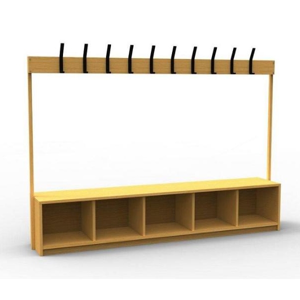 Primary Cloakroom Bench - Maple, Yellow