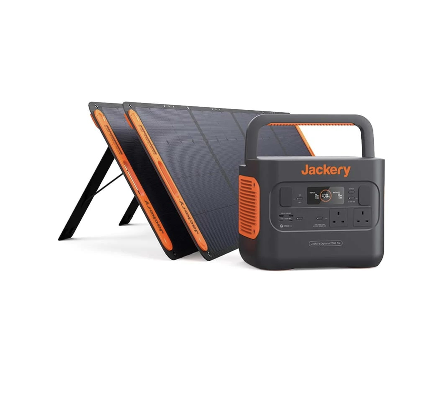 Jackery Explorer 2000 Pro + 2X Solar Saga 200W Solar Panel