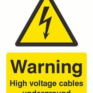 Warning high voltage cables underground