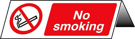 No smoking table cards (pk of 5)