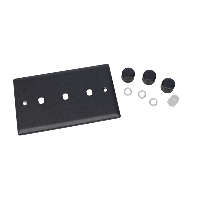Varilight Urban 3G Twin Plate Matrix Faceplate Kit Matt Black for Rotary Dimmer Standard Plate