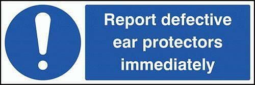 Report defective ear protectors immediately