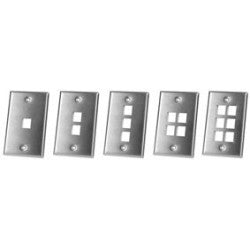1-Port Leviton Stainless Steel Keystone Wallplate