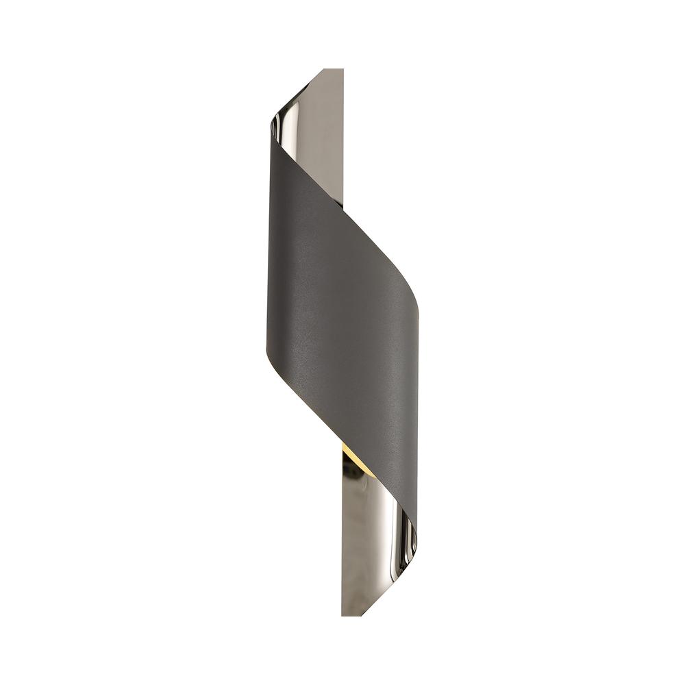 Luxuria Radianta Wall Light Large 1x8W LED 3000K 640lm Anthracite/Polished Chrome