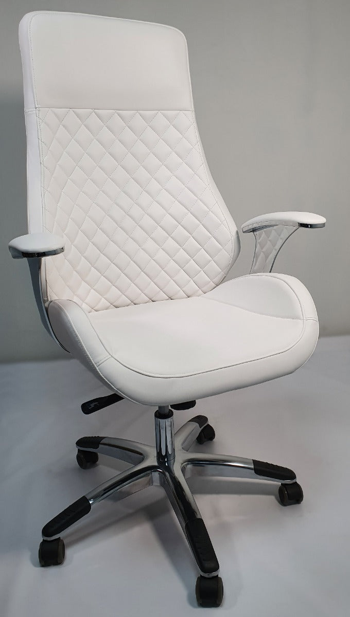 Contemporary White Leather Reclining Executive Office - YS-1107A North Yorkshire